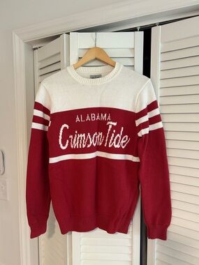 Alabama Crimson Tide Red & White Crewneck Sweater